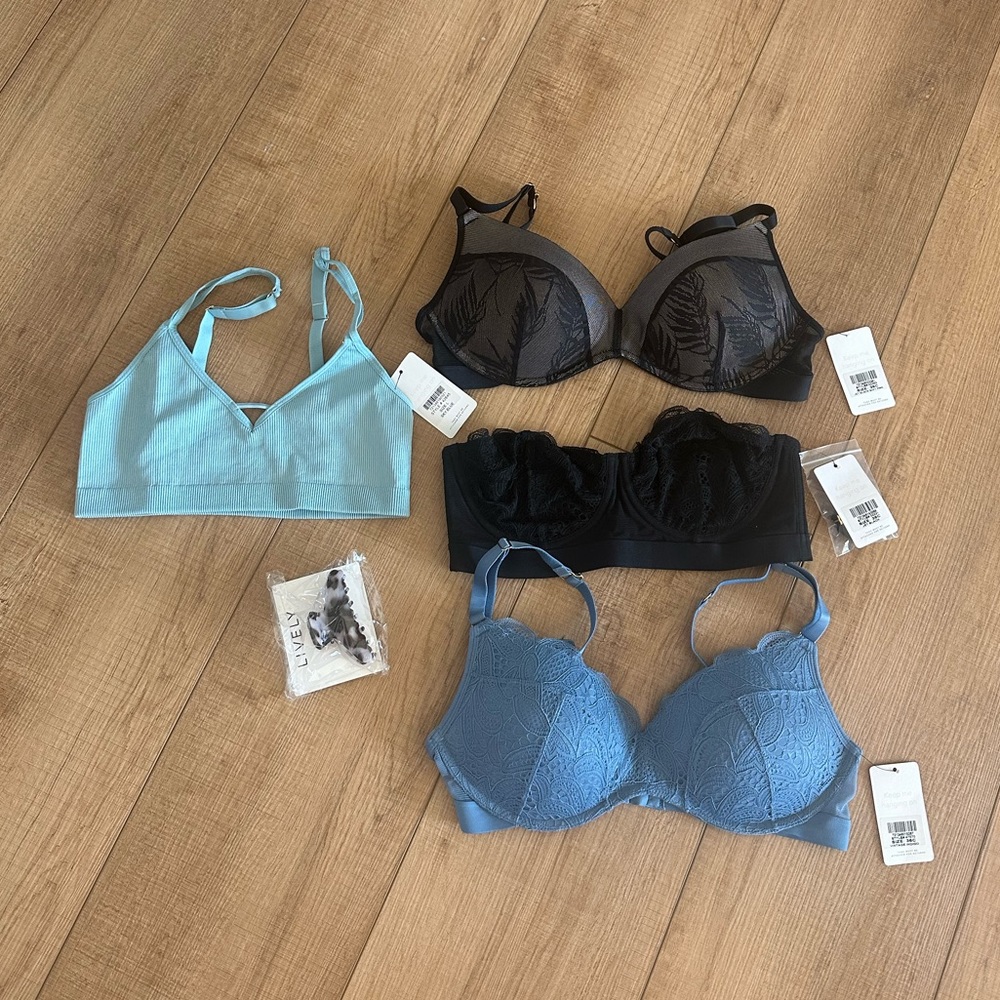 Bundle of 4 NWT Lively 36C and L bras!